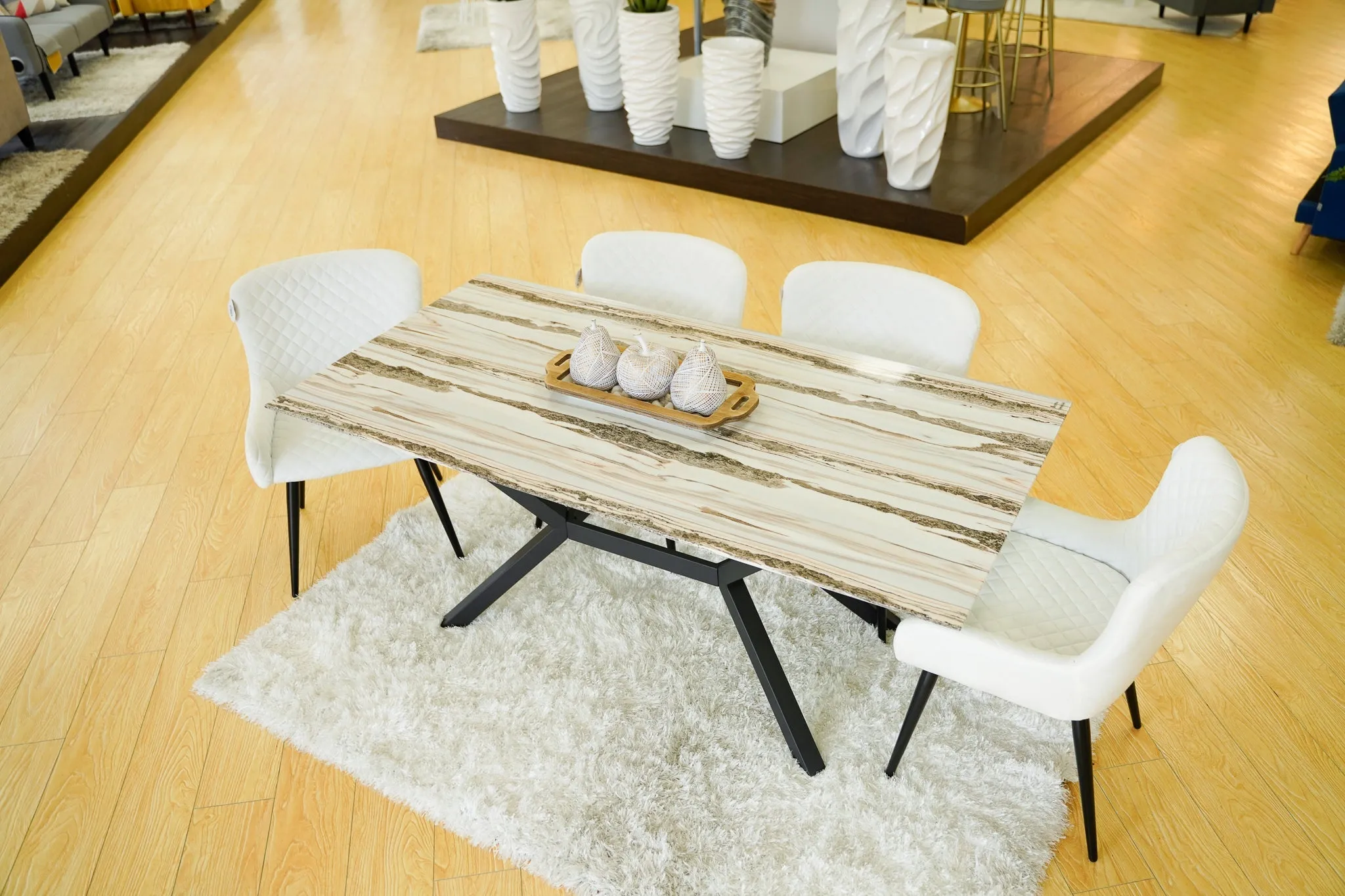 71"Becca Dinning table CREAM/GREY