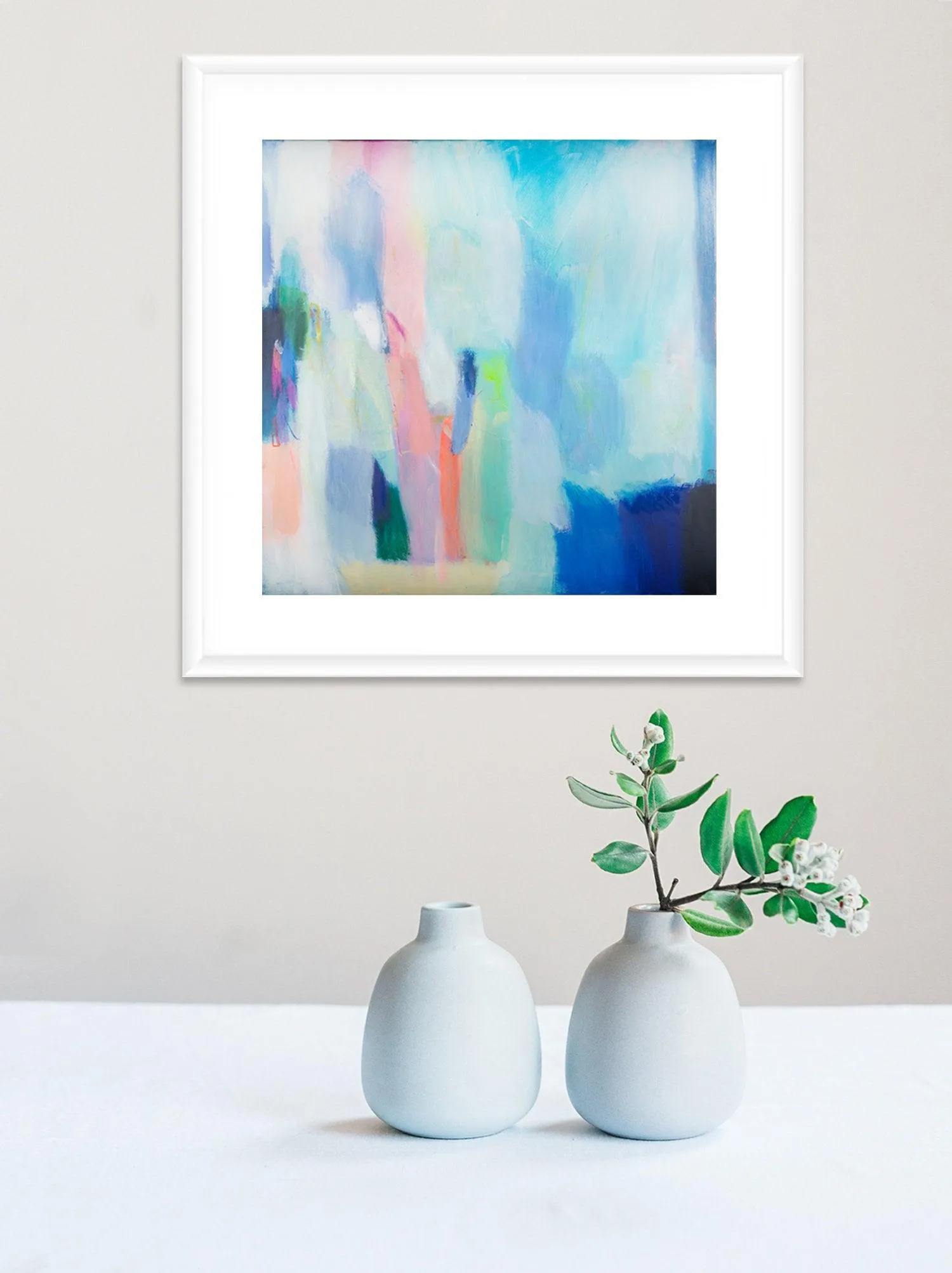 Abstract print, large modern wall art, abstract painting print, blue wall decor, living room wall art, Camilo Matis