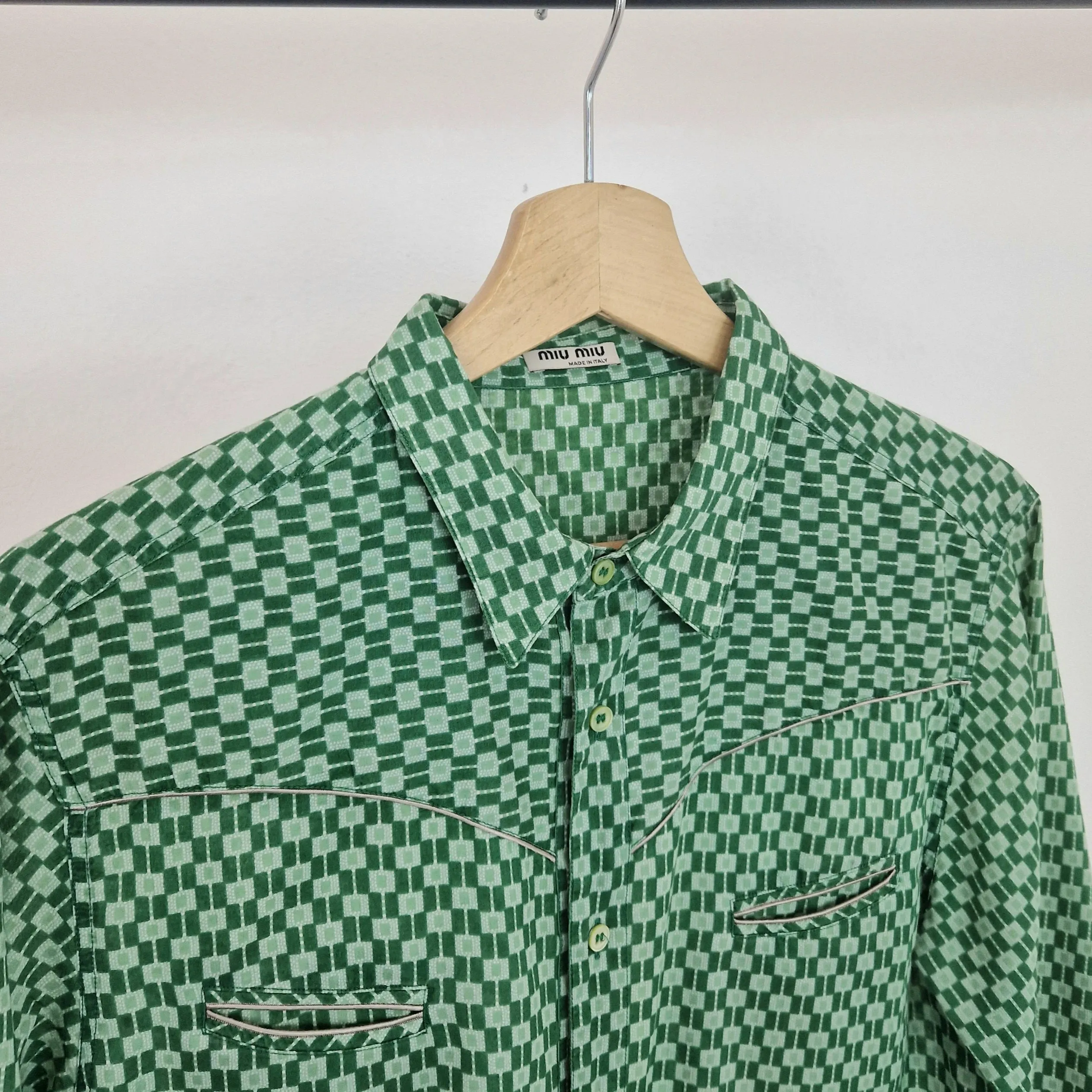 Camicia verde Miu Miu uomo