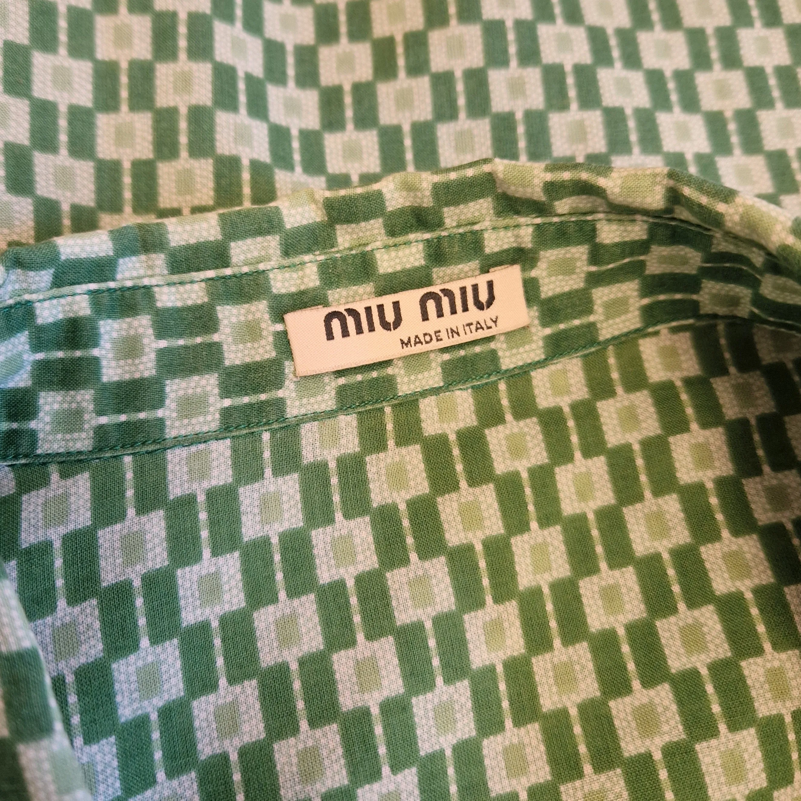 Camicia verde Miu Miu uomo