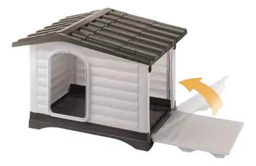 Casa Grande De Plástico Resistente M Para Perros