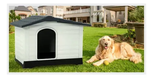 Casa Grande De Plástico Resistente M Para Perros