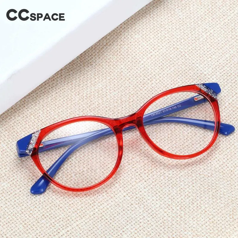 CCspace Women's Full Rim Cat Eye Acetate Eyeglasses 55268