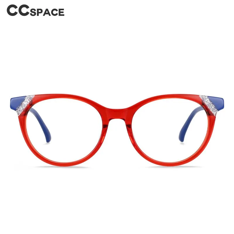 CCspace Women's Full Rim Cat Eye Acetate Eyeglasses 55268