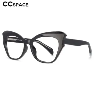 CCspace Women's Full Rim Oversized Cat Eye Tr 90 Titanium Frame Eyeglasses 53814