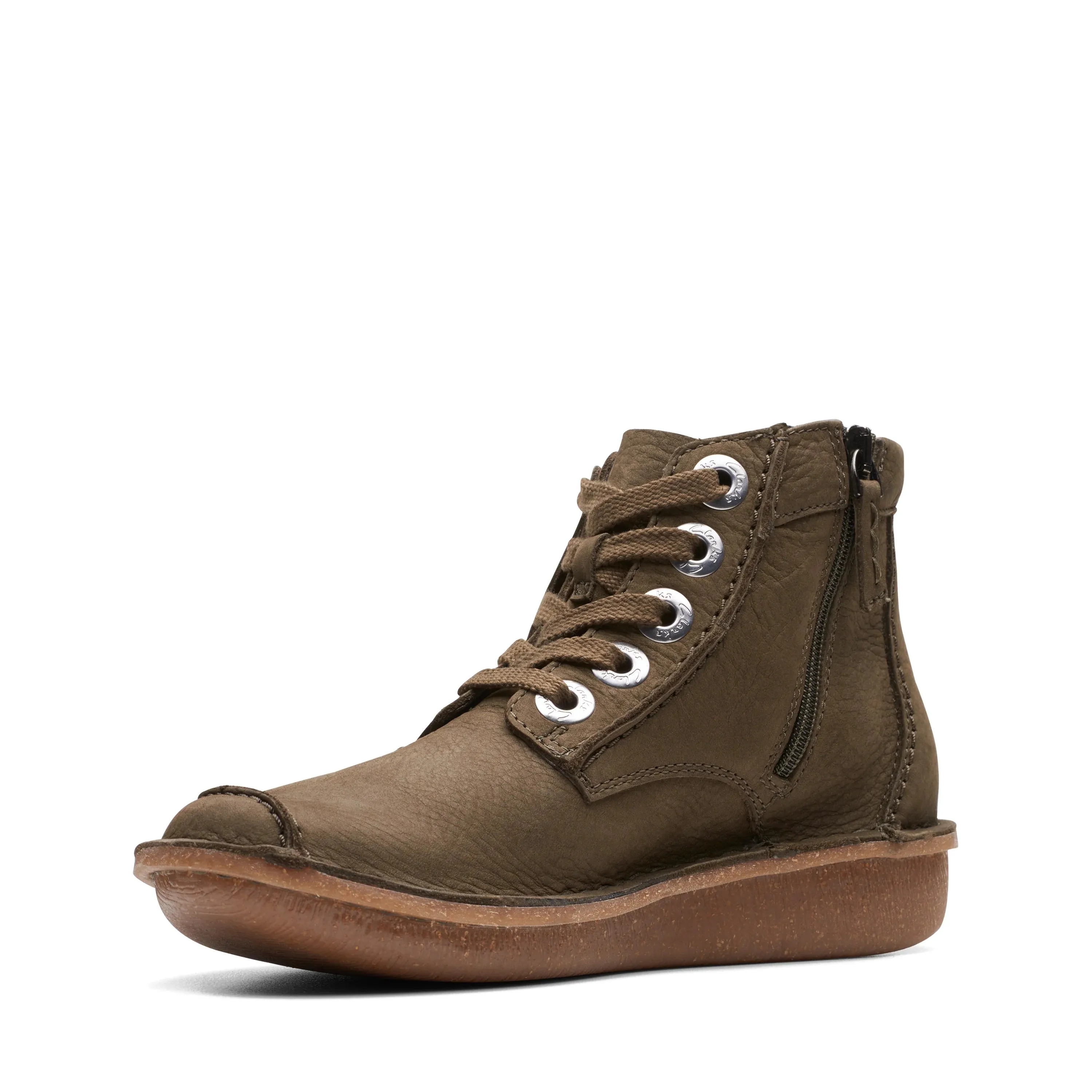 CLARKS | BOTINES MUJER | FUNNY CEDAR DARK OLIVE NUBUCK | VERDE