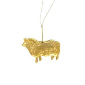 De Weldaad Sheep Gold Metal Ornament