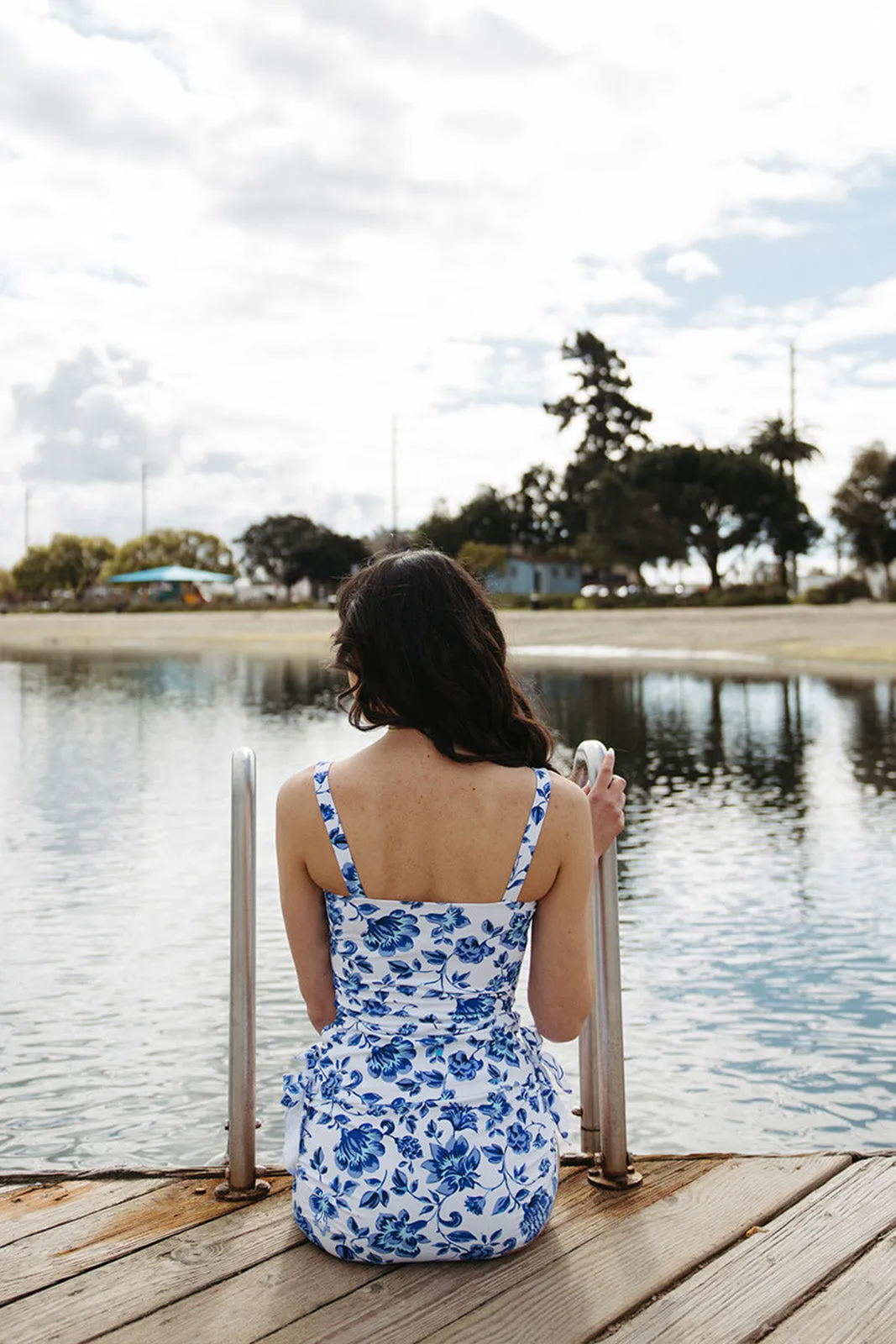 high waist in azul