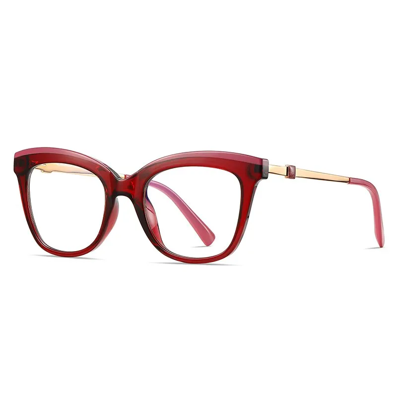 Hotony Women's Full Rim Cat Eye TR 90 Resin Frame Eyeglasses 2065