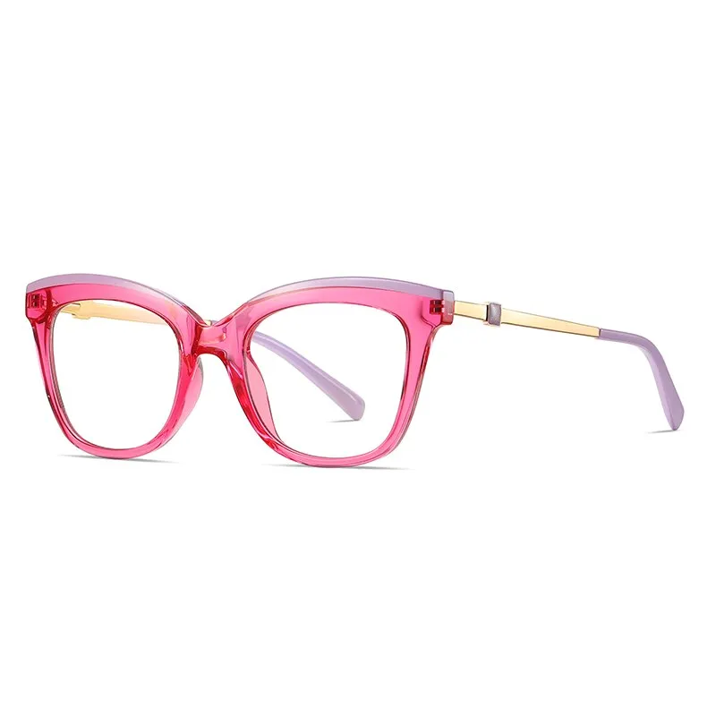 Hotony Women's Full Rim Cat Eye TR 90 Resin Frame Eyeglasses 2065