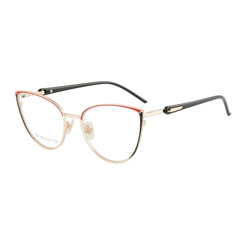 KatKani Women's Full Rim Memory TR 90 Resin Cat Eye Frame Eyeglasses Tr7168