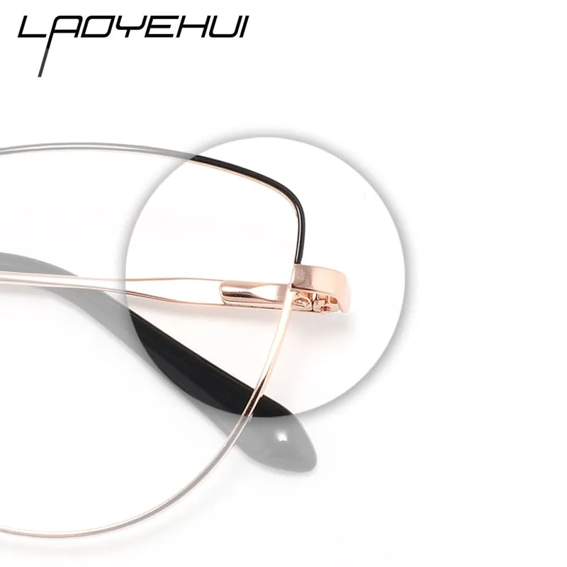 Laoyehui Women's Eyeglasses Cat Eye Alloy Frame 18004