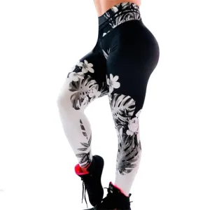 Leggings Sport Push Up Floral