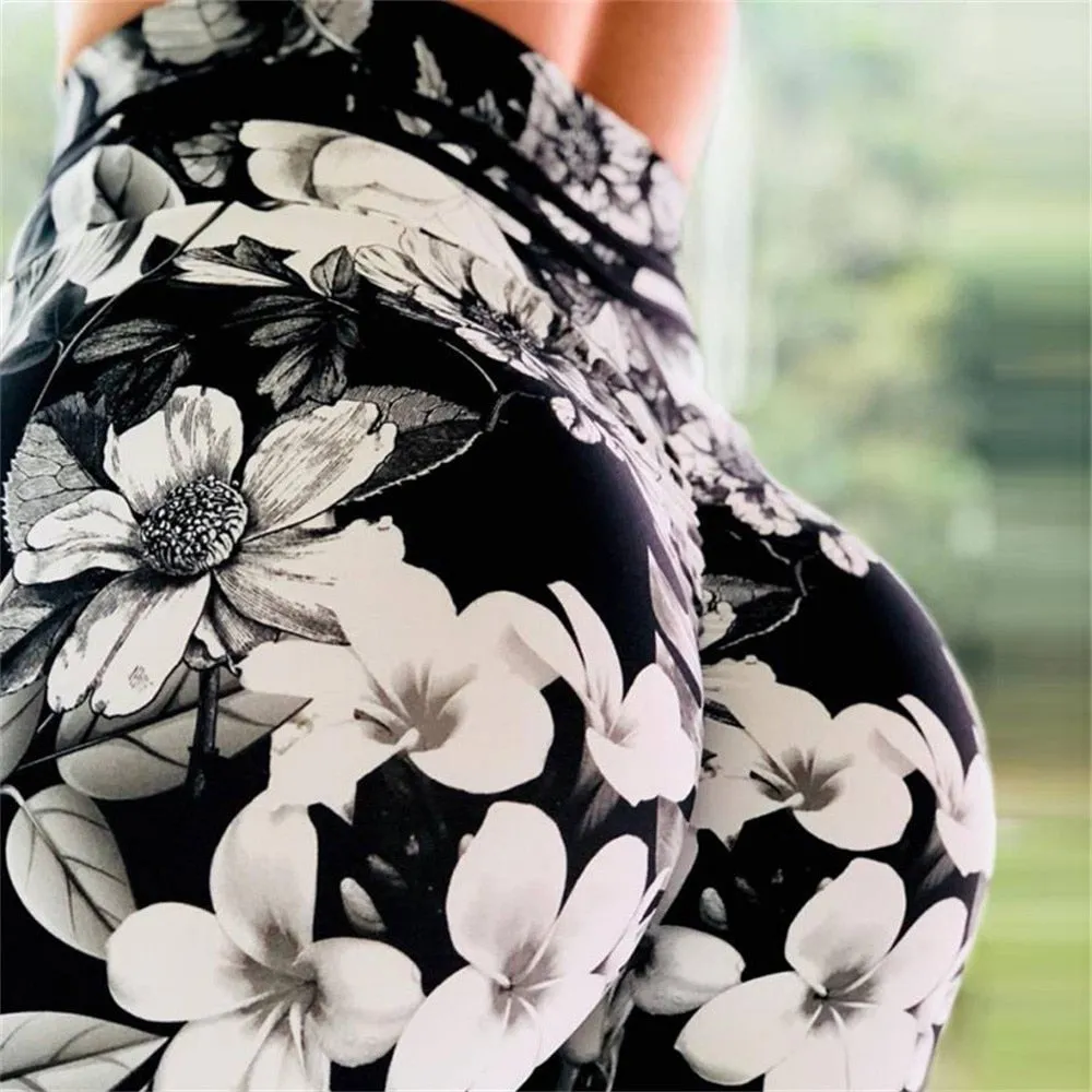 Leggings Sport Push Up Floral