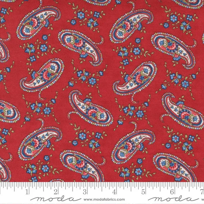 Moda Belle Isle Red Paisley 14923 12