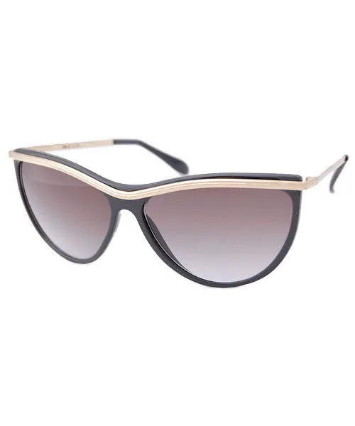 PLEASURE PARK Black Cat-Eye Sunglasses