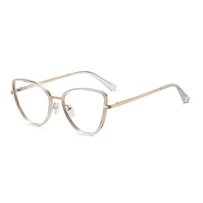 Ralferty Women's Eyeglasses Leopard Cat Eye Anti Blue Light F95825