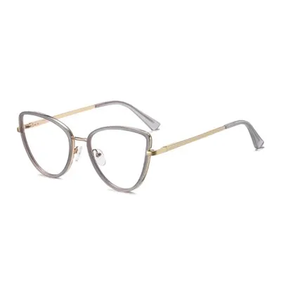 Ralferty Women's Eyeglasses Leopard Cat Eye Anti Blue Light F95825