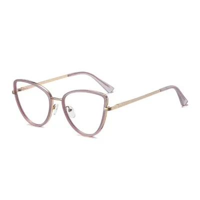 Ralferty Women's Eyeglasses Leopard Cat Eye Anti Blue Light F95825