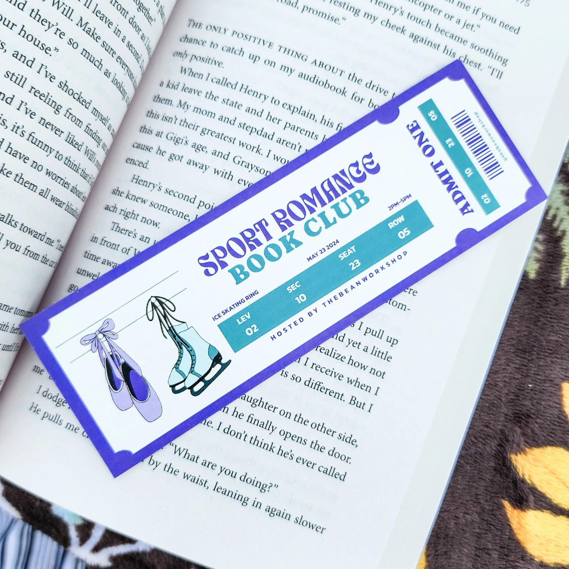 Sport Romance Book Club Bookmark