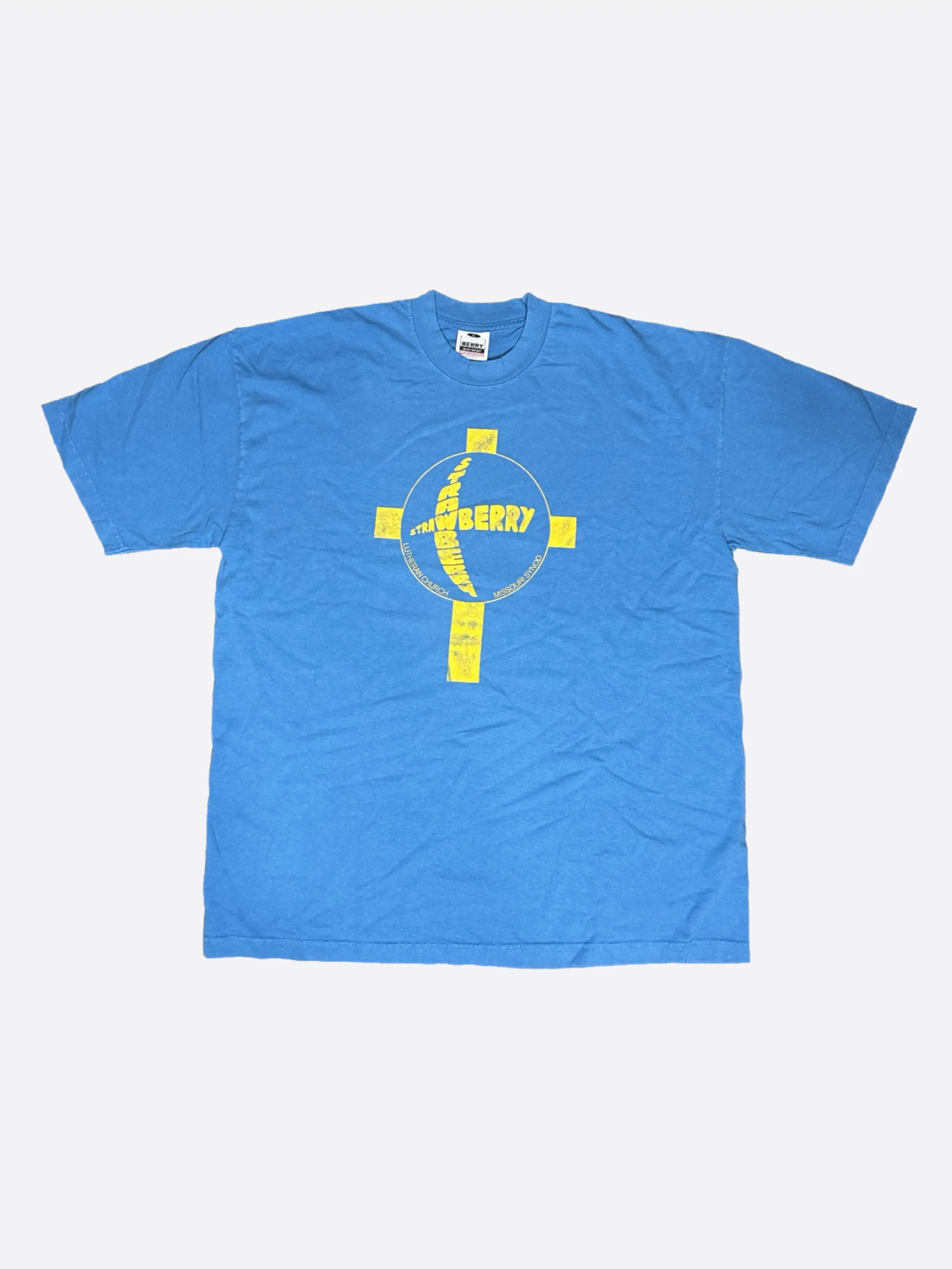 STRAWBERRY CROSS TEE AZUL