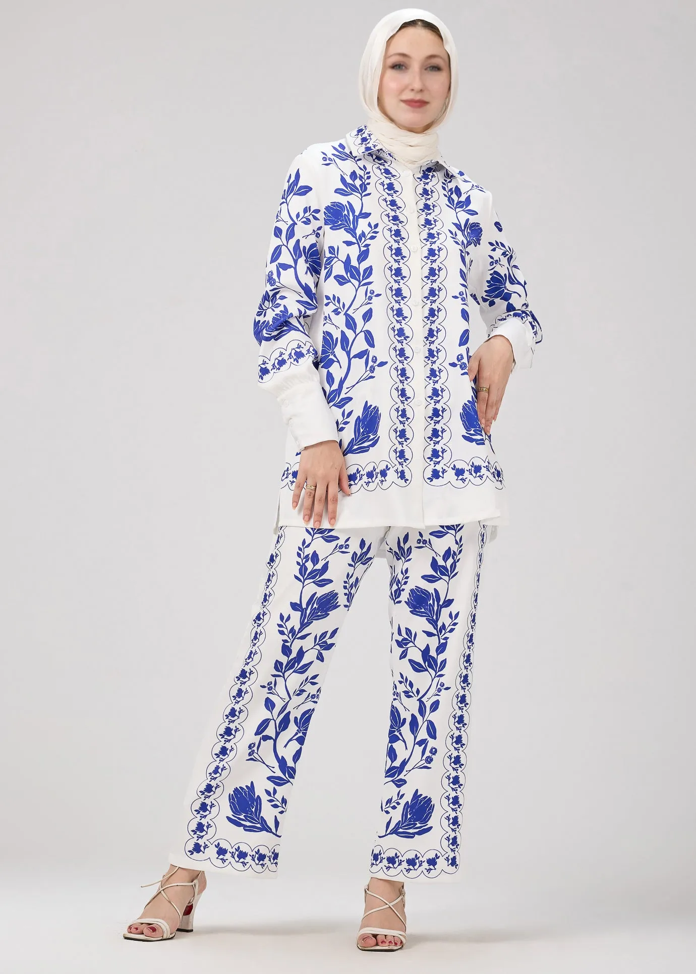 Suha Azul Elegance Printed Two-Piece Set