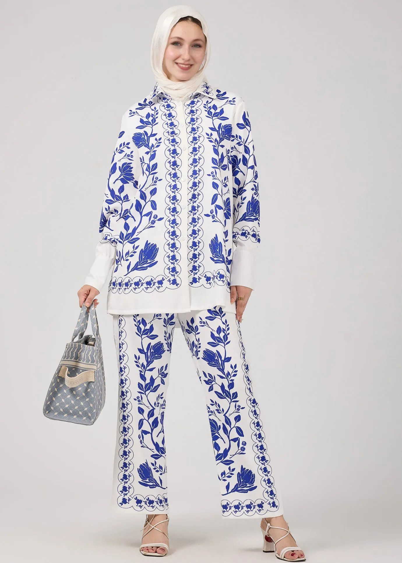 Suha Azul Elegance Printed Two-Piece Set