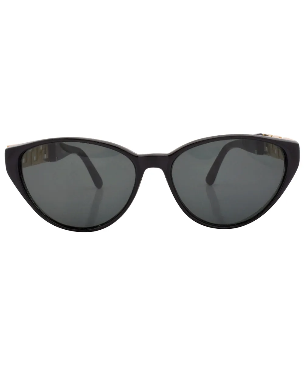 VOOCHIE Black Cat-Eye Sunglasses