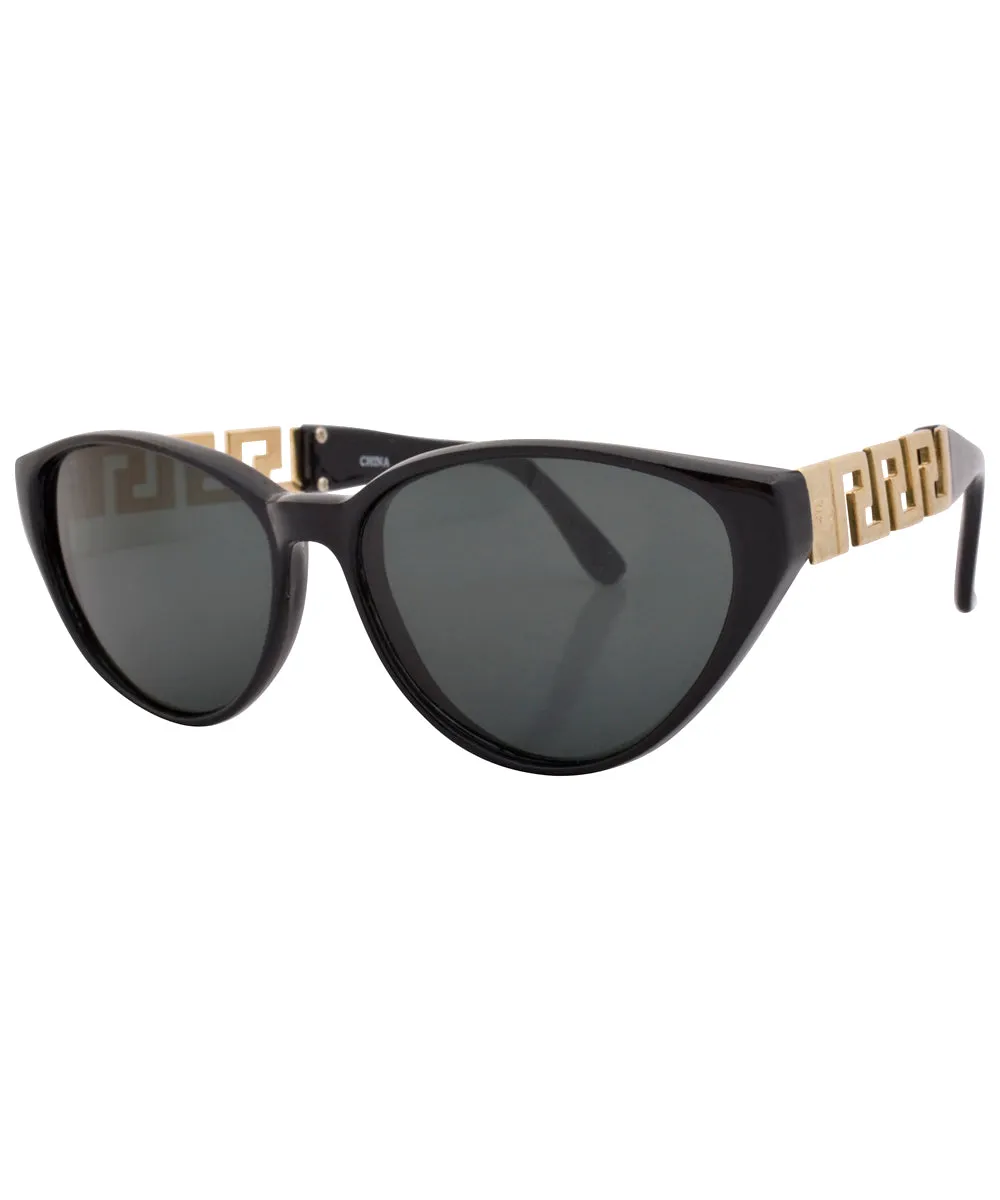 VOOCHIE Black Cat-Eye Sunglasses